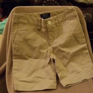 Polo girls khaki shorts.